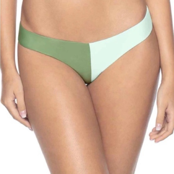 NWT PILYQ AZURA TWO TONE TENNY BIKINI‎ BOTTOM - Picture 1 of 10